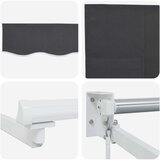 Ručna zlačivna tenda s LED diodama Antracit i bijelo 3 x 2,5 m | shoptok.hr