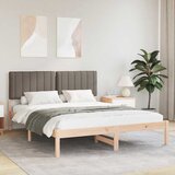  Krevetni okvir s tapiciranim uzglavljem Sivo-smeđa 150 x 200 cm | shoptok.hr