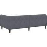 vidaXL Kotna postelja z vzglavjem Temno siva 90 x 200 cm Žamet | Shoptok.si