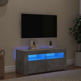 TV ormarić s LED svjetlima siva boja betona 90 x 35 x 40 cm | shoptok.hr
