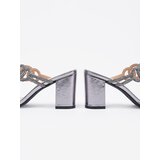 Shelvt Silver Heeled Flip Flops by Sergio Leone | Shoptok.si