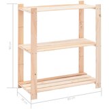  Stalci za pohranu s 3 razine 10 kom 80x38x90 cm borovina 150 kg | shoptok.hr