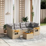 vidaXL 7-dijelni set vrtnih sofa od poliratana s jastucima bež | shoptok.hr