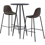 vidaXL Barska garnitura 3-delna blago temno siva | Shoptok.si
