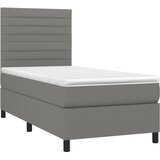  Okvir kreveta s oprugama i madrac tamnosivi 80x200cm od tkanine | shoptok.hr