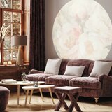  Okrugla fototapeta - Peonies in the mist 140x140 | shoptok.hr