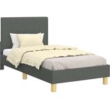  Otroški posteljni okvir z vznožjem Temno siva 80 x 160 cm blago, (5000104583) | Shoptok.si