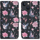 Cadorabo Ohišje, združljiv z Apple - Design Crane & Flowers št. 9 - Zaščitni pokrov z magnetnim zapiranjem, funkcijo stojala in režo za kartico, (20553468) Cene