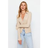 Trendyol Stone Texture Spanish Sleeves Stretchy Knit Shirt | Shoptok.si