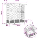 Povišeni krevet s mrežom i krovom Smeđa 163 x 40 x 126 cm PP | shoptok.hr