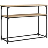 Maison Chic konzolna miza - miza ob steni sonoma hrast 100x35,5x75 cm inženirski les, (21785957) Cene