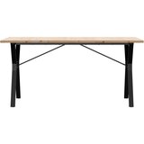  Blagovaonski stol Y-oblika 140x80x75,5 cm od borovine i čelik | shoptok.hr