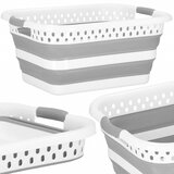  Sklopiva ovalna posuda 24 l, 53 x 38 x 23 cm, sivo-bijela | shoptok.hr