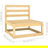  8-dijelna vrtna garnitura od masivne borovine s jastucima | shoptok.hr