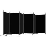 Sobna pregrada s 6 panela crna 520x180 cm od tkanine | Eponuda.ba