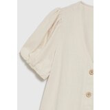 Marisse Beige Viscose And Linen Shirt | Shoptok.si
