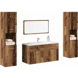 vidaXL Kopalniško pohištvo 4 kosa starinski les inženirski les | Shoptok.si