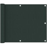 vidaXL Balkonsko platno temno zeleno 75x400 cm oksford blago, (20966965) Cene