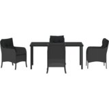  Set vrtnih stolica s jastučićima Crni Poli Ratan | shoptok.hr