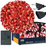 springos 200 LED LUČK ZA BOŽIČNO JELKO, OUTDOOR/INTER POWER, SVETLOBNA GIRLANDA, 15,5 m, RDEČA, (21638395) | Shoptok.si