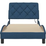  Okvir kreveta s LED-om bez madraca plava 80x200cm od tkanine | Eponuda.com