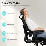  Ergonomska uredska stolica s podesivim osloncem naslonima za ruke i noge mrežasta crna | shoptok.hr