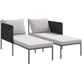  Ležaljka na suncu s jastukom Antracit 153 x 115 x 69.5 cm | shoptok.hr