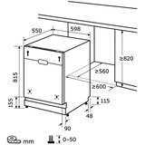 EXQUISIT EGSP9614-E-031B Inox Vgrajeni pomivalni stroj. | Shoptok.si