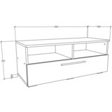 MID.YOU nizka omarica arila, hrast, siva | Shoptok.si