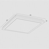 argon 7146 - plafonsko svetlo caserta 2xE27/15W/230V 32x32 cm | Eponuda.com