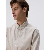 Reserved Slim fit pamučna košulja - bež | shoptok.hr