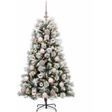  Umjetno božićno drvce s pomičnim granama i kuglicama 150 cm | shoptok.hr