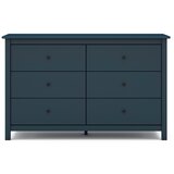 Marckeric Temno modra nizka komoda iz masivnega bora 130x80 cm Misti – Marckeric Cene