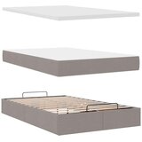  Otomanski okvir kreveta s madraca smeđesivi 120x200cm tkanine | Eponuda.ba