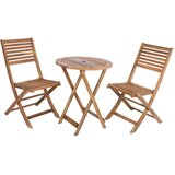 Garden Pleasure Vrtni blagovaonski set od masivnog bagrema u prirodnoj boji za 2 osobe Ibarra – | shoptok.hr