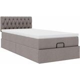  Otomanski krevet s madracem smeđesivi 100x200 cm tkanine | shoptok.hr
