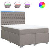 Maison Chic Box spring postelja - Vzmetna postelja z vzmetnico taupe 140x190 cm blago SL18189, (21885124) | Shoptok.si