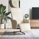  Naslonjač od umjetne kože s osloncem za noge krem | shoptok.hr