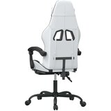  Igralni stol z oporo za noge belo in črno umetno usnje, (21612130) | Shoptok.si
