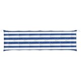  Jastuk za vrtnu klupu plavo-bijeli prugasti 200x50x7 cm tkanina | shoptok.hr