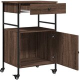  Kuhinjska kolica boja hrasta 56x43x89,5 cm konstruirano drvo | shoptok.hr