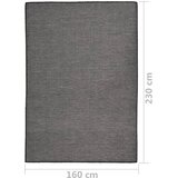 Vanjski tepih ravnog tkanja 160 x 230 cm sivi | shoptok.hr