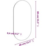 vidaXL Ogledalo 80 x 40 cm stakleno | shoptok.hr