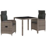 Vanjski set za objedovanje 3 pcs Svijetlo siva i tamno siva | shoptok.hr