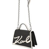 Karl Lagerfeld Ručna torbica crna / prljavo bijela | shoptok.hr