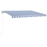  Automatska tenda sa senzorom LED 400x350 cm plavo-bijela | shoptok.hr