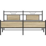  Metalni okvir kreveta bez madraca boja hrasta sonome 180x200 cm | shoptok.hr