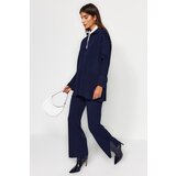 Trendyol Navy Blue Slit Detailed Cardigan-Pants Knitwear Suit | Shoptok.si
