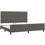  Za krevet s uzglavljem tamnosivi 200x200 cm baršunasti | shoptok.hr