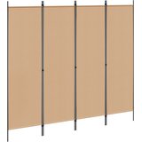  4-panelni pregradni zid Bež 200 x 180 cm Tkanina Cijene